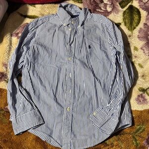 Ralph Lauren Blue and White Striped Shirt